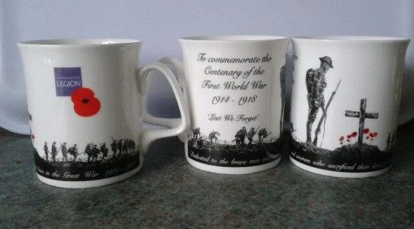 Commemorative mugs for World War I